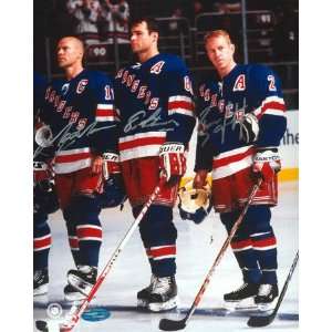 Mark Messier, Eric Lindros, and Brian Leetch New York Rangers 16x20 