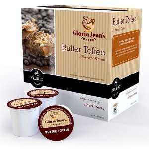 Gloria Jeans FLAVORED Coffee * BUTTER TOFFEE * 6 Boxes of 18 K Cups 