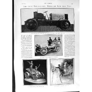  1901 MOTOR CAR RACE PARIS GORDON BENNETT TOMB RUSKIN