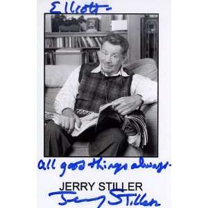 Jerry Stiller Autograph/Signed 3x5 postcard