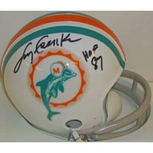 Larry Csonka Signed Dolphins Throwback Mini Helmet
