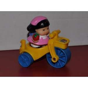 Little People Sonnya Lee (Pink Scarf in Hair) 2001 & Yellow Tricycle 