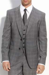 BOSS Black Journey/Sharp Grey Plaid Three Piece Suit  