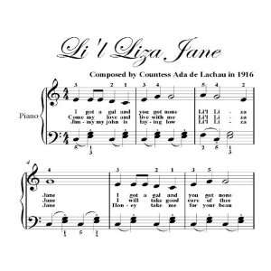  Lil Liza Jane Big Note Piano Sheet Music Countess Ada de 