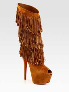 Christian Louboutin   Highness Tina Suede Fringe Knee High Boots
