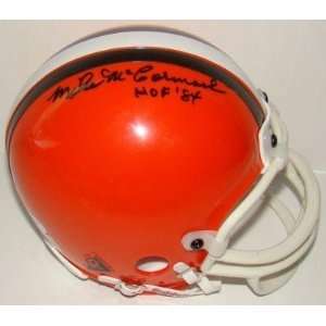 Mike McCormack Signed Mini Helmet   HOF 84 JSA   Autographed NFL Mini 
