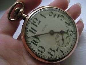 Antique Elgin 17 Jewel Pocket Watch Open Faced NICE  