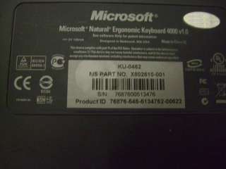 Microsoft Natural Ergonomic Keyboard 4000 KU 0462 USB  