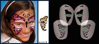 European Body Art Butterfly Face Paint Stencil Template Airbrush 
