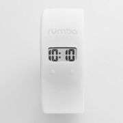 RumbaTime VanDam White Silicone Digital Stretch Watch