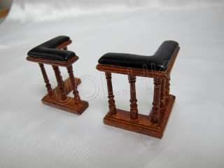 Pair 1:12 Scale Doll House Fireplace Fender Finished In Walnut  FREE 