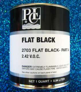 PCL Single Stage FLAT BLACK   AUTO PAINT   # 2703  