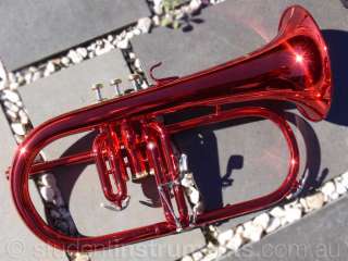 Pro RED Sterling Bb FLUGEL HORN   With Case   NEW  