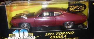 Ertl 1:18 Ford Torino Cobra 1971 w/Free Meguiar Sample  