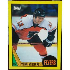  1987 88 Topps Tim Kerr #B Philadelphia Flyers Box Bottom 