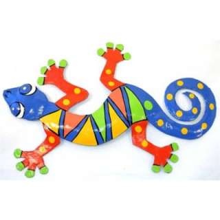 Painted Hanging Gecko 2 13 Inch  Oil Drum Art: Other Home & Garden 