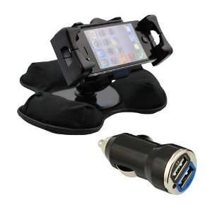  + Black 2 Port USB Car Charger Adapter for Mobile Phone, Digital 