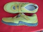 WOMENS LIME GREEN L. L. BEAN 7.5M LEATHER UPPER SHOES VELCRO CLOSURE 