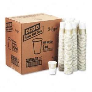 Dixie Hot Drink Cups, Paper, Eight Ounces, Sage Design 