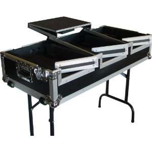  Eurolite DJ CD Coffin Case with Laptop Shelf and Folding 
