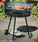   Bucket Black Tub BBQ Outdoor Barbecue with Stand, Grill and Wheels