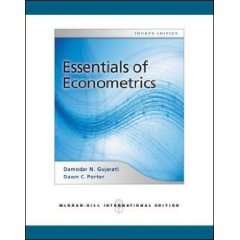   of Econometrics by Damodar N. Gujarati, 4ed 9780073375847  