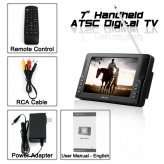 Handheld 7 inch Digital TV for North America (ATSC)  