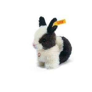  Steiff Dormili Dwarf Rabbit Alpaca 4.7 Black/White: Toys 