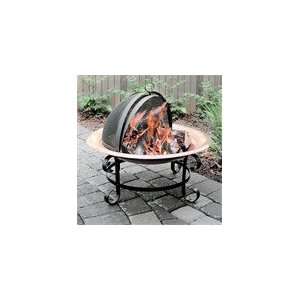  Short Outdoor Fire Pit   Copper Scroll Series Patio, Lawn 