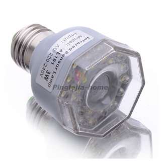 New E27 IR Infrared Motion Sensor 3W 23 LED Light Bulb Lamp LP001 H 