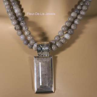 Jay King MINE FINDS Mexican Misty Stone Necklace & Pendant Sterling 