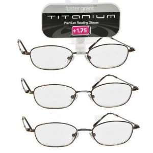  3 pairs Foster Grant Titanium Premium Reading Glasses 
