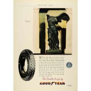  1930 Ad Double Eagle Car Tires Goodyear Winged Victory 