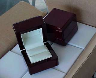  Light Cream Colored Leather High End Fine Jewelry Ring Gift Boxes