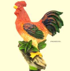 HANDPAINTED FARM YARD ROOSTER PEN by U WOOD WOODEN TOYS  
