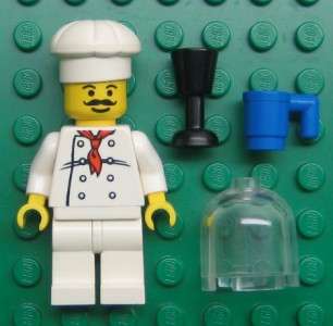 LEGO CHEF MINIFIG LOT city town restaurant cook hat man white baker 