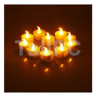 Lot of 12 pcs Yellow Color Light LED Candle for Christmas Wedding 