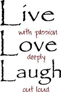 Live Laugh Love Out Loud   Vinyl Wall Art Decals Words  