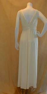 New Long Ivory Maternity Dress Brooch Wedding SMALL Formal Maxi Gown 