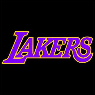 Los Angeles Lakers Silver Chrome Window Stickers Decals  