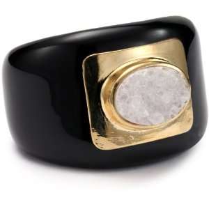  KARA by Kara Ross Drusy Large Oval Resin Cuff Bracelet 