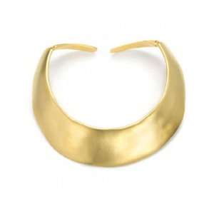  Kenneth Jay Lane Necklace   Collar Satin Gold Plated 
