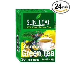 Sun Leaf Lemon Green Tea, 30 Count Tea: Grocery & Gourmet Food