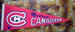 Vintage Montreal Canadiens NHL Hockey Pennant  