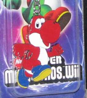 Super Mario Bros. Wii Red Yoshi Metal Keychain  