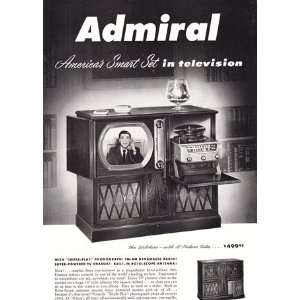    Print Ad 1950 Admiral Magic Mirror Television Admiral Books
