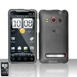  HTC EVO 4G Carbon Fiber Premium Snap On Phone Protector Cover 