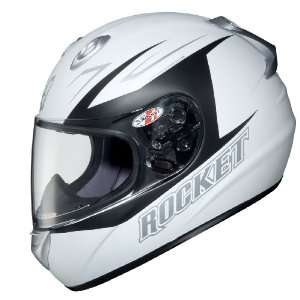 Joe Rocket RKT101 Solid Edge MC 10F Full Face Motorcycle Helmet White 