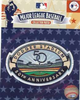   Dodgers Dodger Stadium 50th Anniversary Logo Patch Official MLB  