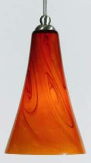 Orange Contemporary Modern Glass Mini Pendant Lighting  